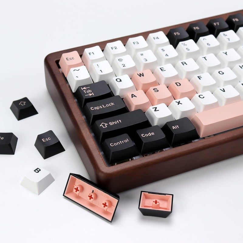 KBDiy Olivia Female keycaps PBT Double Shot Keycap Set,174 Keys Pink Keycaps 60 Percent Cherry Profile Keycap for 61/64/68/84/87/100/104/108 Mechanical Keyboard - Image 1